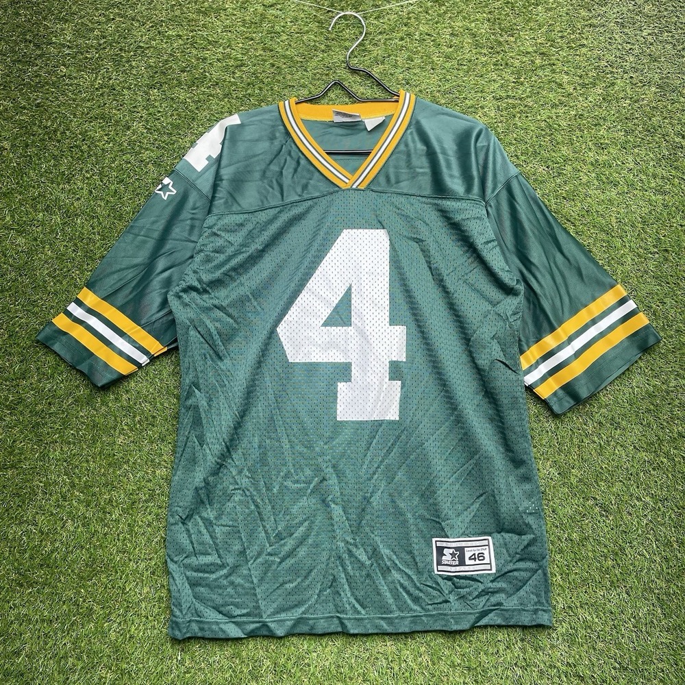 Green Bay Packers Starter Jersey Mens Medium 46 Brett Favre #4 Printed Football